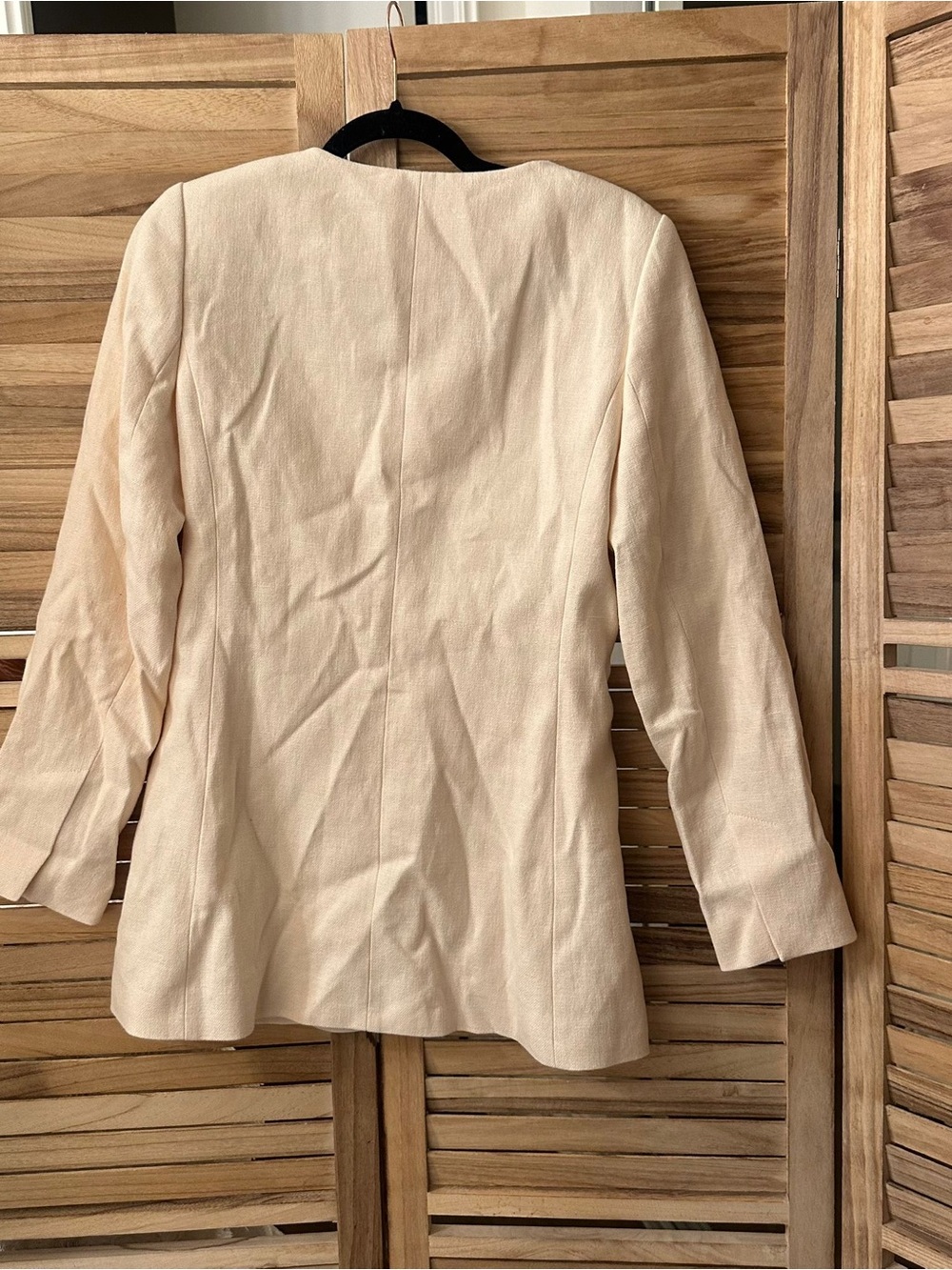 Sezane Ricia Blazer Jacket in Creme size 4 NWT - Picture 5 of 6
